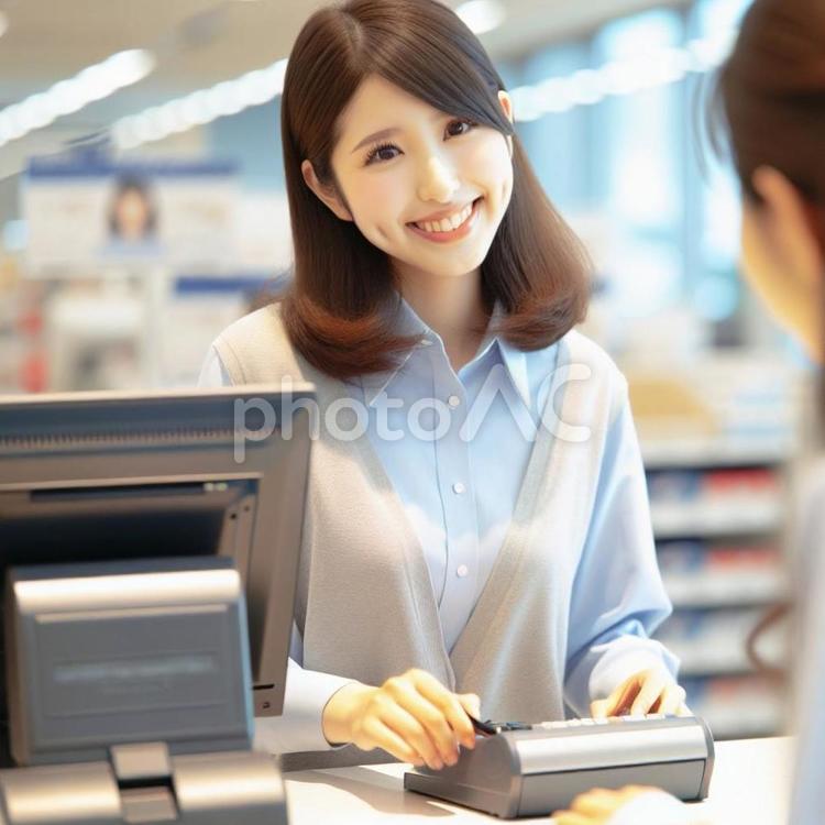 笑顔の銀行員 銀行員,笑顔,接客の写真素材