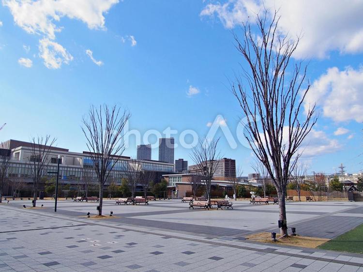 冬の安満遺跡公園より高槻の都心を望む 安満遺跡,遺跡公園,弥生時代の写真素材