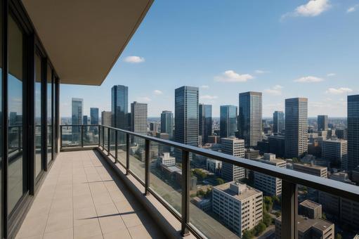 高層階からの都市の景色 高層階からの都市の景色の写真