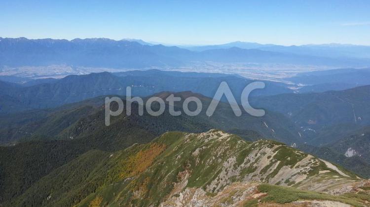 日本　山梨　仙丈ケ岳 日本,山梨,仙丈ケ岳の写真素材