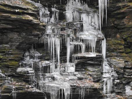 氷柱 氷柱 三十槌の氷柱,氷柱,氷の写真素材