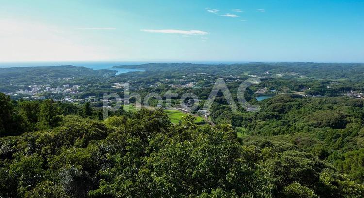 【壱岐】岳の辻展望台からの風景 岳の辻展望台,中央展望台,壱岐の写真素材