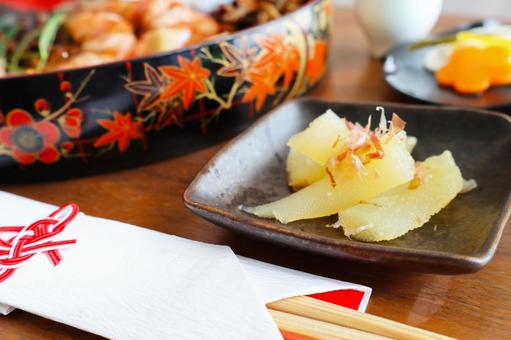 お正月の食卓風景 お正月の食卓風景 おせち,手作り,料理の写真素材