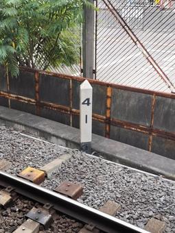 41キロポスト キロポスト,鉄道,マイルストーンの写真素材