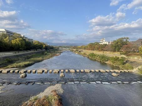 鴨川 京都府,京都市,鴨川の写真素材