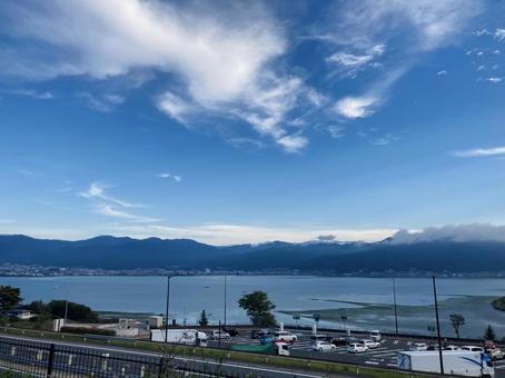 空と湖 空と湖 空,雲,風景の写真素材