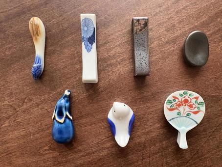 箸置きコレクション 箸置きコレクション 箸置き,和食器,陶器の写真素材