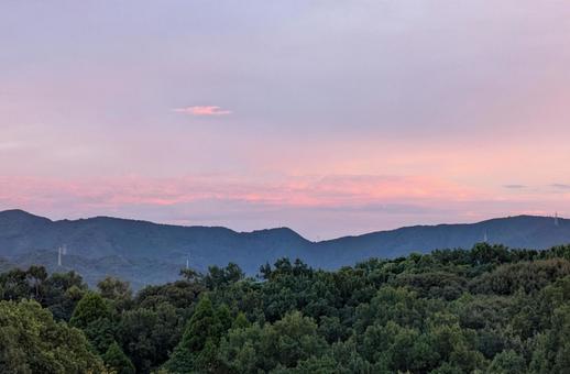 夕暮れ25082 夕暮れ25082 夕焼け,夕暮れ,雲の写真素材