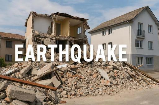 地震による建物倒壊・災害現場・避難・倒壊 地震による建物倒壊・災害現場・避難・倒壊の写真