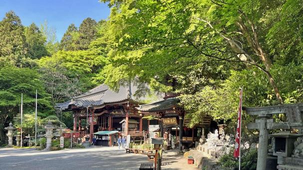 坂東33観音 16番 水澤寺 堂宇群 坂東33観音 16番 水澤寺 堂宇群 水澤寺,五徳山,六角二重塔の写真素材