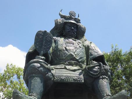 武田信玄像 武田信玄像 武田信玄,甲府駅,山梨の写真素材