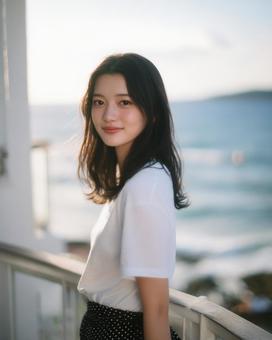 自然な表情の女性 自然な表情の女性の写真