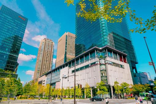 【大阪】大阪駅の街並み 大阪,梅田,タワーの写真素材