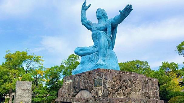 長崎 平和祈念像 長崎市,平和祈念像,平和公園の写真素材
