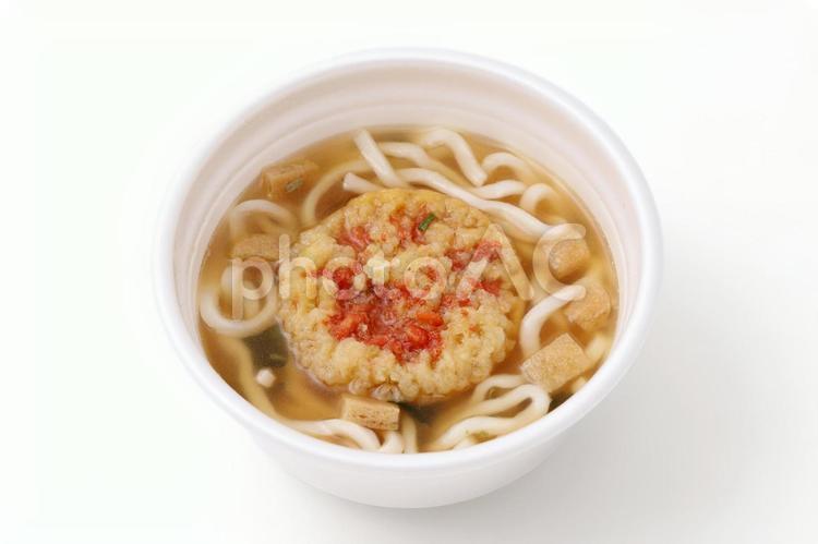 カップのかき揚げうどん うどん,カップ,かき揚げの写真素材