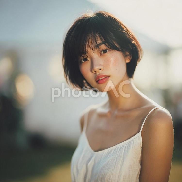自然な魅力を放つ女性 女性,アジア人,若いの写真素材