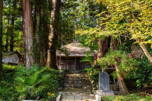 勝楽山高蔵寺阿弥陀堂⑺ 秋,紅葉,勝楽山高蔵寺阿弥陀堂の写真素材