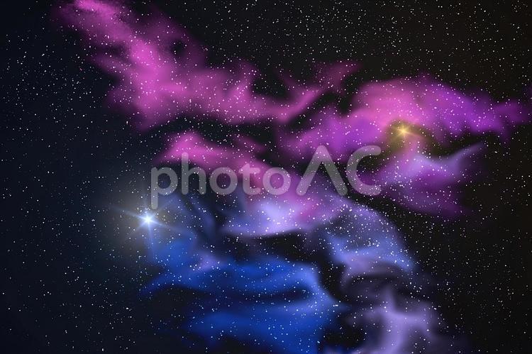 幻想的背景素材　散光星雲と深宇宙 深宇宙,宇宙,散光星雲の写真素材