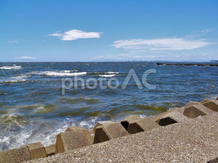 荒れた海 海,波,荒波の写真素材