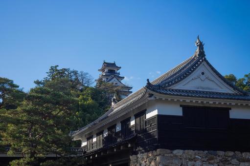 青空にそびえる高知城 青空にそびえる高知城 高知城,山内一豊,城の写真素材