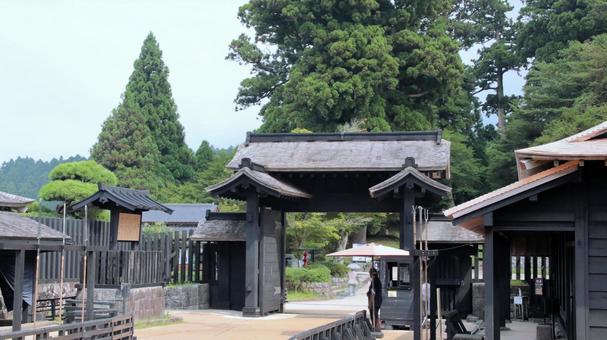 晩夏 東海道箱根関所名から見る江戸口御門 晩夏 東海道箱根関所名から見る江戸口御門 箱根関所,晩夏,江戸口御門の写真素材