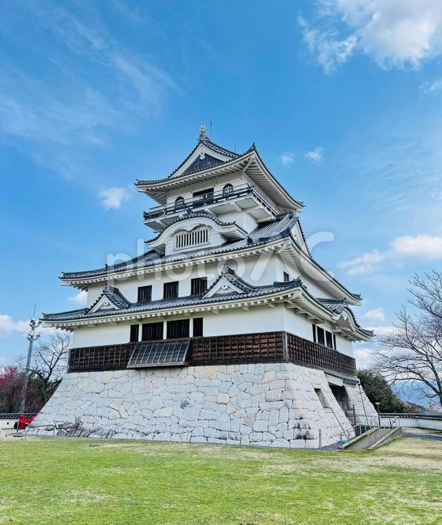 河原城　模擬天守　鳥取市河原町 河原城,鳥取市河原町,模擬天守の写真素材