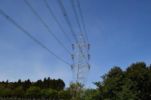 送電塔 高電圧交流 送電塔 高電圧交流の写真