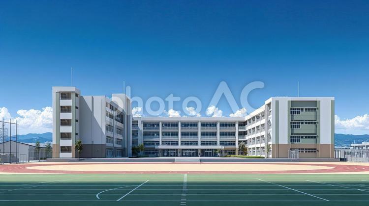 高等学校のイメージ02 校舎,学校,義務教育の写真素材
