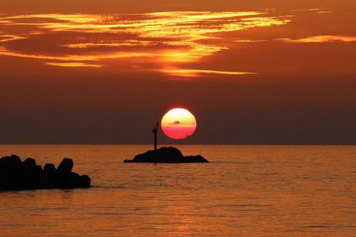 夕日 夕日の写真