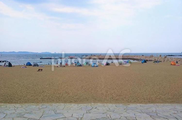 田辺扇ヶ浜海水浴場 海,海水浴場,和歌山の写真素材