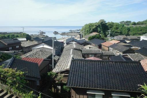宿根木の街並み 宿根木の街並み 宿根木,佐渡,新潟の写真素材