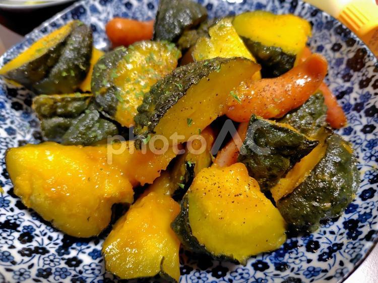 かぼちゃの煮物 かぼちゃ,煮物,皮付きの写真素材
