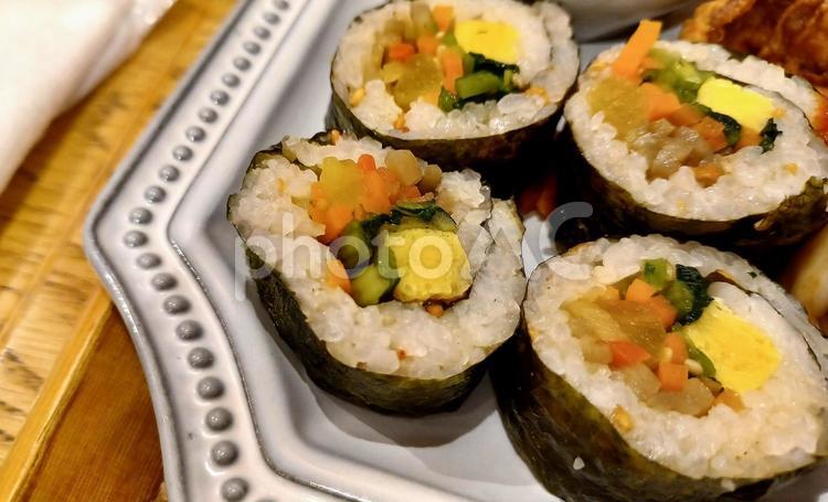 キンパ キンパ,韓国料理,食事の写真素材