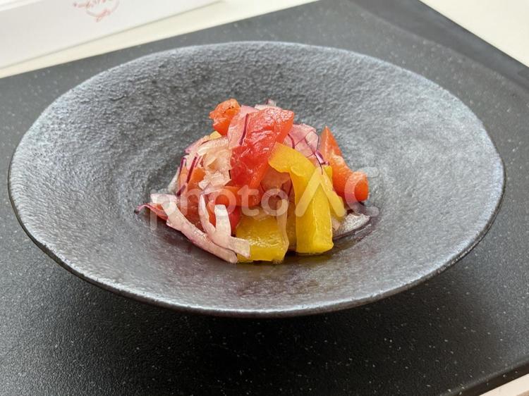 赤玉ねぎとパプリカのマリネ 夏,冷製,サラダの写真素材