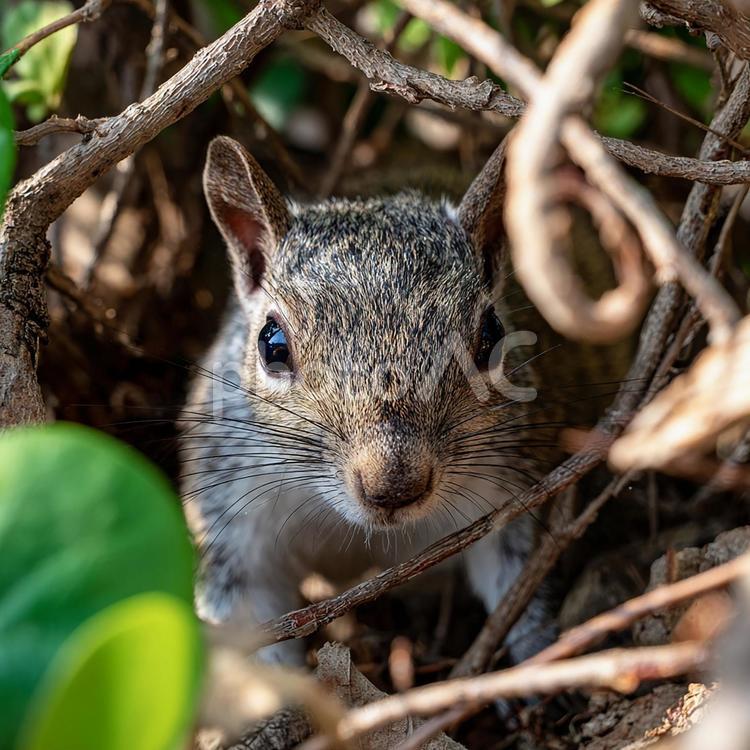 顔を出す、野生のリスのキュートな瞬間 リス,動物,野生動物の写真素材