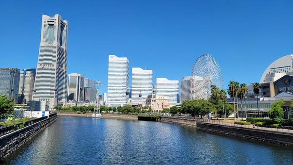 みなとみらい オフィスビル,景色,ビルの写真素材