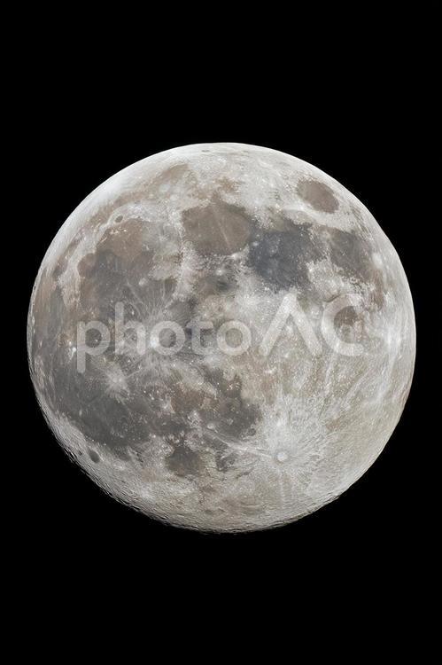 クレーターが鮮明な月面クローズアップ 満月,月,天体の写真素材