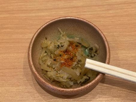 お通し おつまみ 割り箸 大根 お通し おつまみ 割り箸 大根 切り干しだいこん,大根,お通しの写真素材