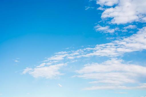 青い空と白い雲 青空,空,天空の写真素材