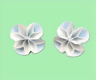 ペーパーフラワー (水色) ペーパーフラワー (水色)の写真