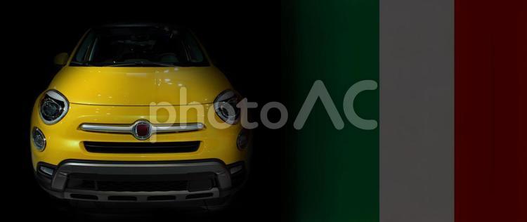 自動車　輸入車　イタリア　イメージ　背景　バックグラウンド　フリー　コピースペース 車,自動車,背景の写真素材