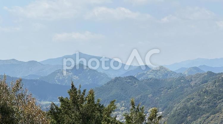 熊野古道伊勢路女鬼峠展望台からの眺め 熊野古道,伊勢路,紀伊山地の写真素材