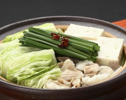 鍋_モツ鍋 鍋,土鍋,もつ鍋の写真素材