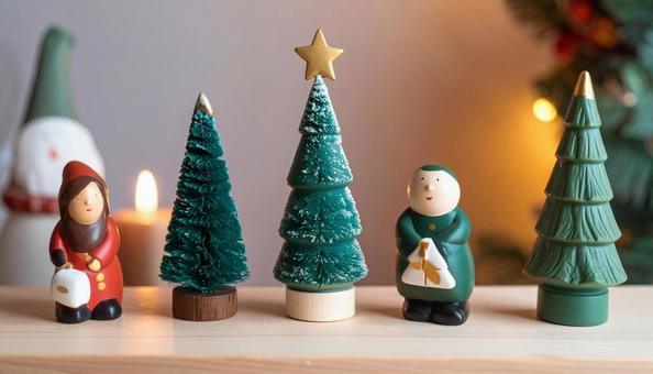 クリスマスツリーの置物 クリスマスツリーの置物の写真