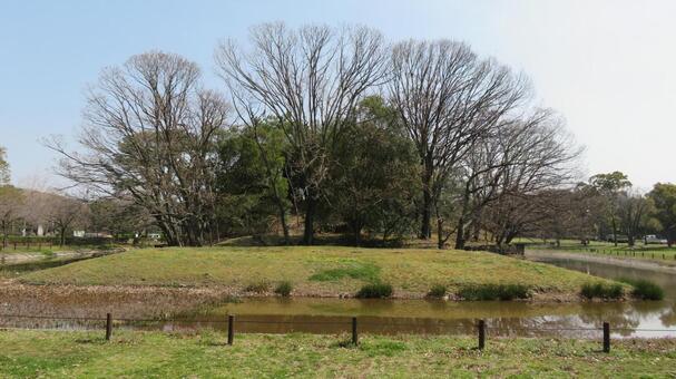 孫太夫山古墳　仁徳天皇陵の陪塚　大仙公園 孫太夫山古墳,仁徳天皇陵の陪塚,大仙公園の写真素材