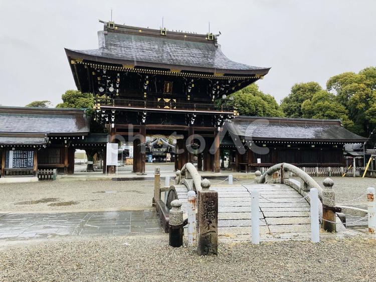 真清田神社　楼門　石橋 真清田神社,愛知県一宮市,尾張国一宮の写真素材