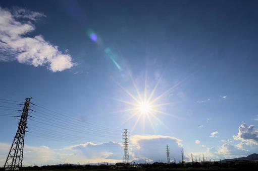 晴れ上がった秋空 晴れ上がった秋空の写真