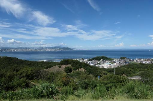 淡路島から見る神戸 淡路島から見る神戸の写真