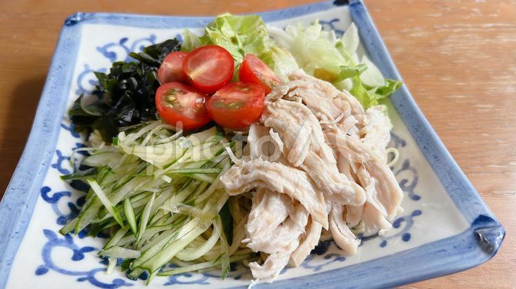 夏の食卓 冷やし中華 冷やし中華,涼しい,夏の写真素材