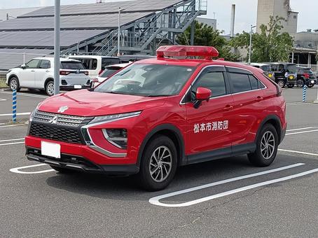 消防団車両 消防団車両 長野県,松本市,消防団の写真素材
